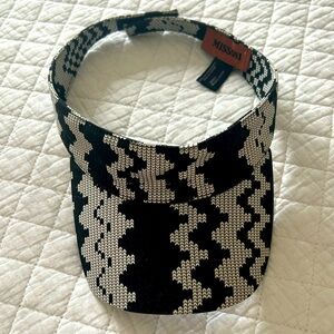 Missoni Black and White Patterned Visor